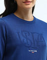 U.S. Polo Assn. Women Regular Fit Flag Logo Sweater