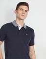 Arrow Sports Stripe Collar Pique Polo Shirt