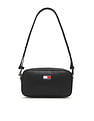 Tommy Hilfiger Solid Black Pu Sling Bag