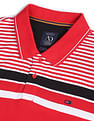 AD by Arvind Cotton Horizontal Stripe Polo Shirt