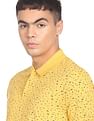Flying Machine Abstract Print Cotton Polo Shirt