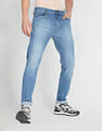 Flying Machine Slash Slim Tapered Fit Mid Rise Jeans