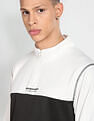 Flying Machine Half Zip Colour Block Sweatshirt