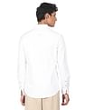Calvin Klein Men White Pure Cotton Slim Fit Casual Shirt