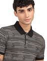 AD by Arvind Cotton Geometric Printed Polo Shirt