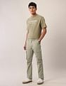 U.S. Polo Assn. Denim Co. Mid Rise Solid Straight Fit Cargos