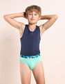 USPA Innerwear Boys Cotton Spandex Solid Briefs - Pack Of 5