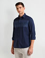 Arrow Sport Horizontal Striped Twill Shirt
