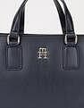 Tommy Hilfiger Solid Blue Pu Handbag