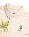 U.S. Polo Assn. Kids Boys Regular Fit Graphic Printed Polo Shirt
