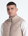 Flying Machine High Neck Sleeveless Quilted Jacket