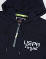 U.S. Polo Assn. Denim Co. Concealed Placket Solid Hooded Sweatshirt