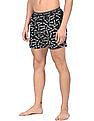 Calvin Klein Underwear Men Black Mid Rise Brand Print Cotton Boxers