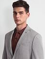 Arrow Patterned Knit Slim Blazer