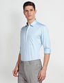 Arrow Patterned Weave Slim Fit Shirt