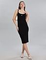 Tommy Hilfiger Womens Black Solid Dresses