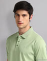 AD by Arvind Slim Fit Mercerised Polo Shirt