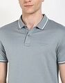 Calvin Klein Jeans Solid Regular-Fit Cotton Polo T-Shirt