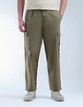 Flying Machine Loose Fit Solid Twill Cargo