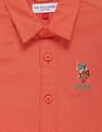 U.S. Polo Assn. Kids Boys Spread Collar Regular Fit Shirt