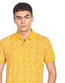 Flying Machine All Over Abstract Print Cotton Polo Shirt