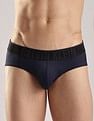 Calvin Klein Underwear Mid Rise Solid Blue Briefs