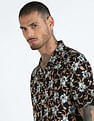 Flying Machine Viscose Floral Cuban Collar Shirt