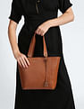 U.S. Polo Assn. Women Metallic Monogram Solid Tote Bag