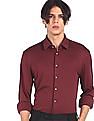 Calvin Klein Men Wine Spread Collar Knit Casual Shirt
