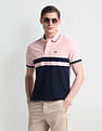 Arrow Sports Colour Block Cotton Polo Shirt