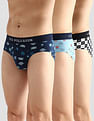 USPA Innerwear Elasticized Waist Solid OEB14 Briefs - Pack Of 3