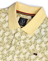 AD by Arvind Cotton Tropical Print Polo Shirt
