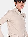 U.S. Polo Assn. Women Asymmetric Zipper Solid Biker Jacket