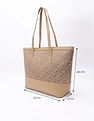 Tommy Hilfiger Logo Khaki Polyester Tote Bag