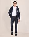 U.S. Polo Assn. Detachable Hood Panelled Polyester Casual Jacket