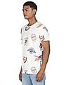 U.S. Polo Assn. Denim Co. Men White Crew Neck Brand Print T-Shirt