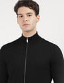 Calvin Klein Jeans Merino Rws Zip Through Solid Sweater
