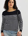 Tommy Hilfiger Boat Neck Horizontal Stripe Sweater
