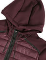 Flying Machine Drawstring Hood Solid Puffer Jacket