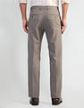 Arrow Patterned Dobby Flat Front Trousers