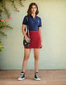 U.S. Polo Assn. Women Cotton Stretch Boxy Polo Shirt