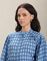 U.S. Polo Assn. Women Mock Neck Graphic Print Shirt