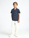 U.S. Polo Assn. Kids Boys Geometric Printed Relaxed Fit Shirt