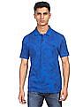 Aeropostale Men Blue Printed Pique Polo Shirt