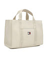Tommy Hilfiger Solid Beige Pu Handbag