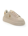 U.S. Polo Assn. Women Round Toe Solid Eleanaor Sneakers