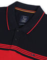AD by Arvind Cotton Horizontal Stripe Polo Shirt