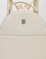 Tommy Hilfiger Solid Beige PU Backpacks
