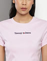 Tommy Hilfiger Crew Neck Solid Linear T-Shirt