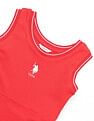 U.S. Polo Assn. Kids Girls Solid Fit And Flare Dress